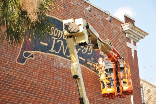 Mural restoration for Ansonborough Inn