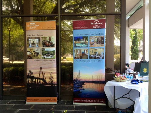 Retractable banners Marriott