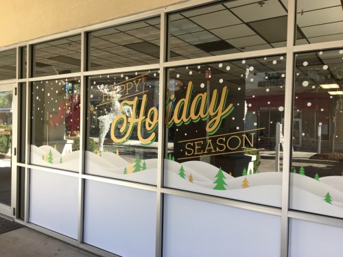 Holiday window graphics MPTC