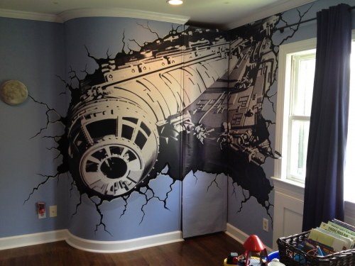 Star Wars themed mural - paint & print