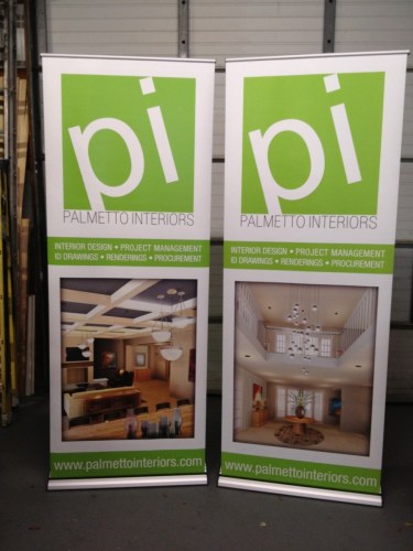 Retractable banners for Palmetto Interiors