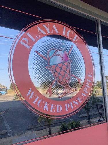 Wicked Pineapple / Playa Ice window graphics