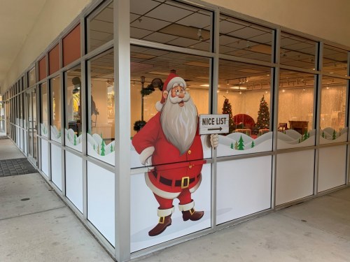 Holiday window graphics MPTC