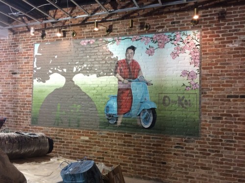 Interior mural for O-Ku Atlanta