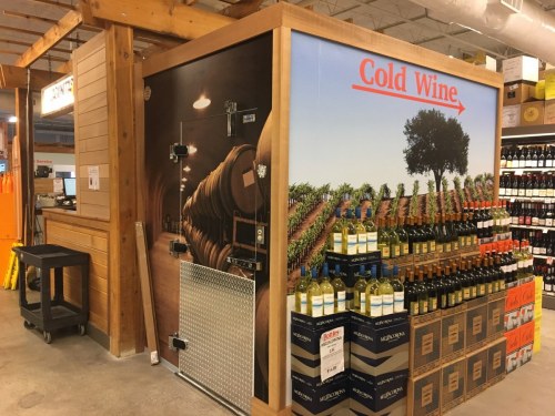 Custom designed & printed graphics for beverage cooler